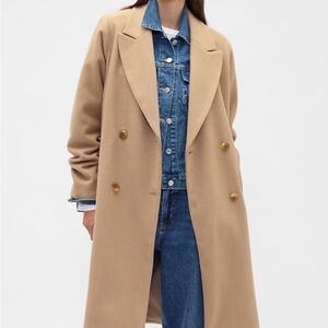 Gap Tan Double-Breasted Trench Coat